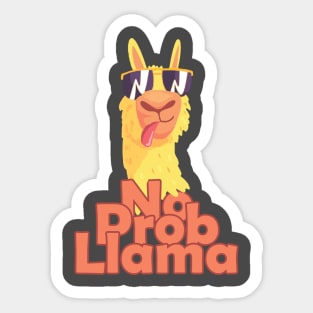 No Prob-Llama Funny Sticker